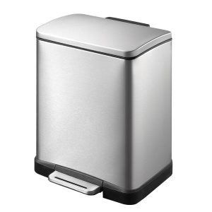 E-Cube Thùng rác đạp chân 12L Inox mờ