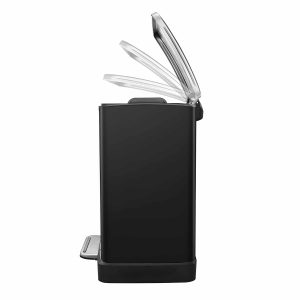 E-Cube Thùng rác đạp chân 12L Đen mờ