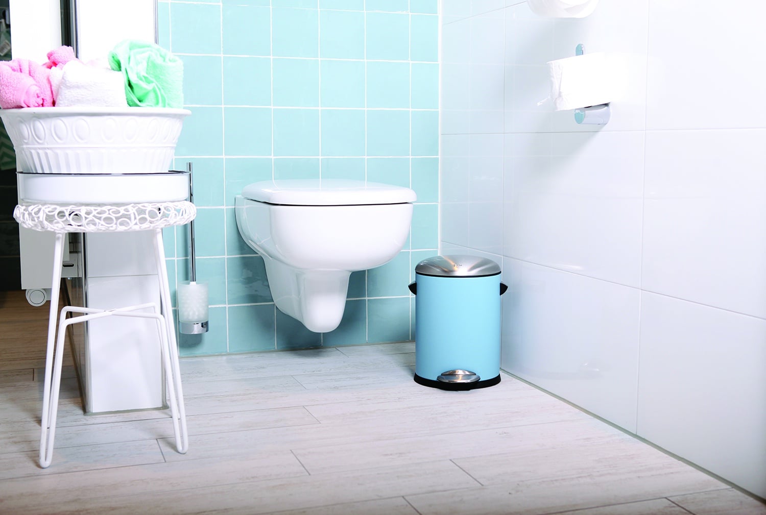 Belle Deluxe Thùng rác đạp chân 5L Xanh nhạt