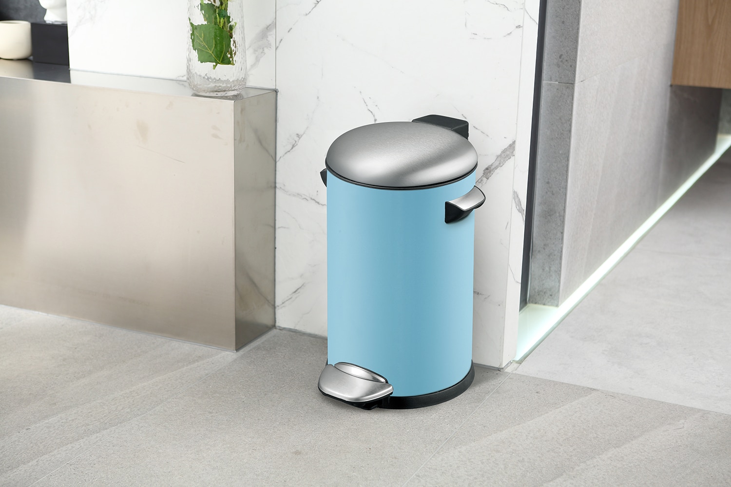Belle Deluxe Thùng rác đạp chân 12L Xanh nhạt