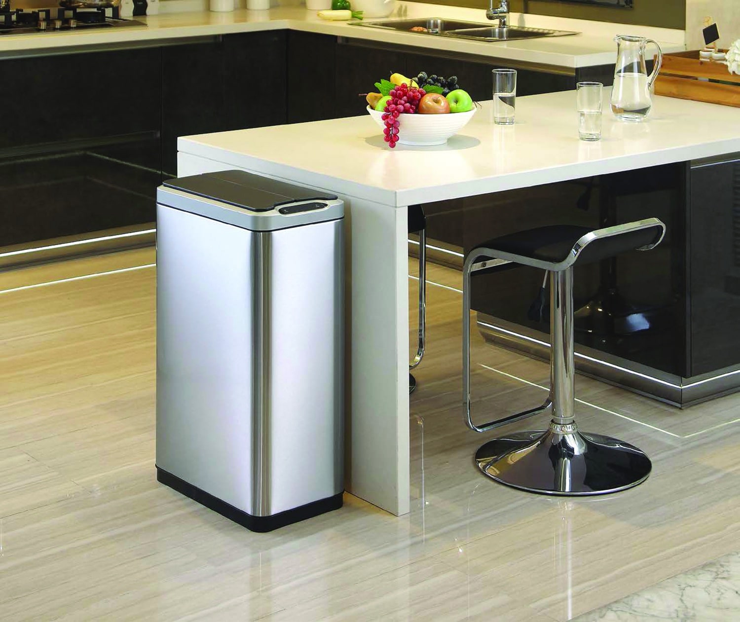 Phantom Thùng rác cảm biến 45L Inox mờ