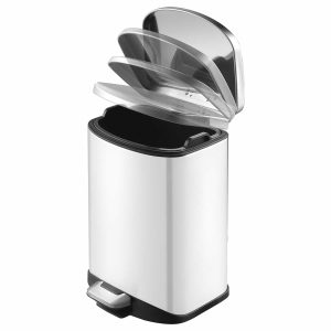Della Thùng rác đạp chân 6L Trắng