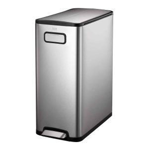 Ecofly Thùng rác phân loại đạp chân 20+20L Inox mờ