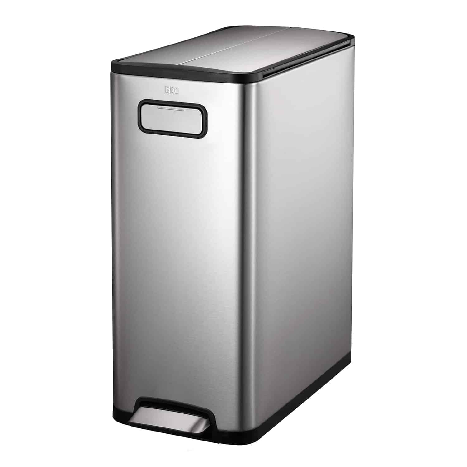Ecofly Thùng rác phân loại đạp chân 20+20L Inox mờ