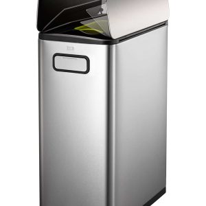 Ecofly Thùng rác phân loại đạp chân 20+20L Inox mờ