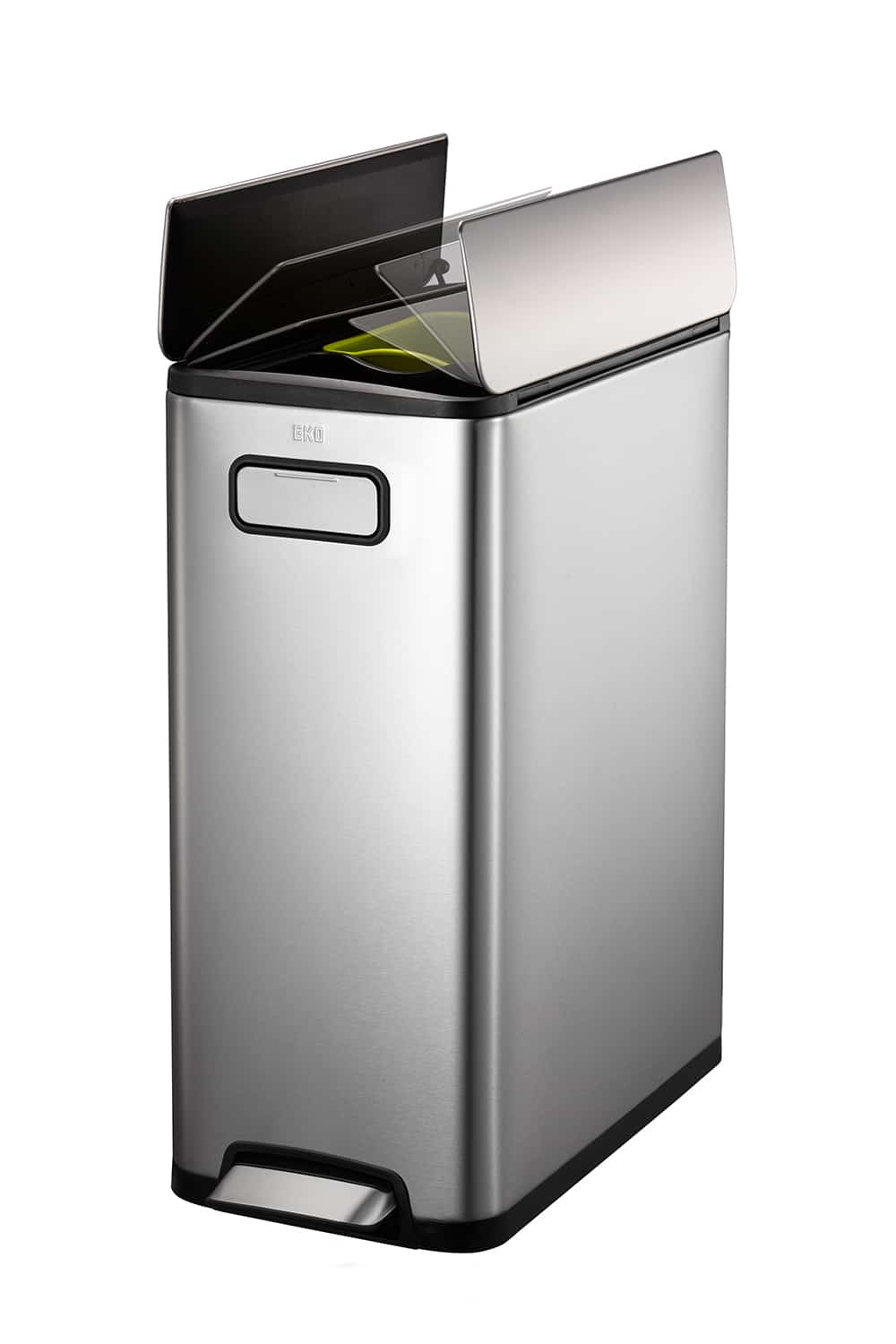 Ecofly Thùng rác phân loại đạp chân 20+20L Inox mờ