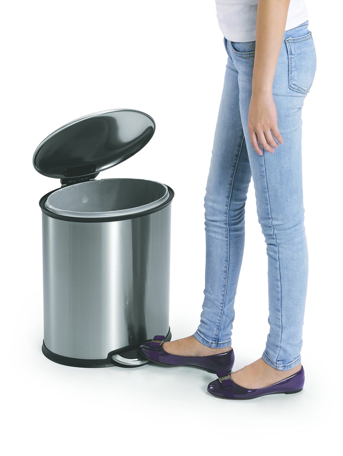 Elipse Thùng rác đạp chân 20L Inox mờ