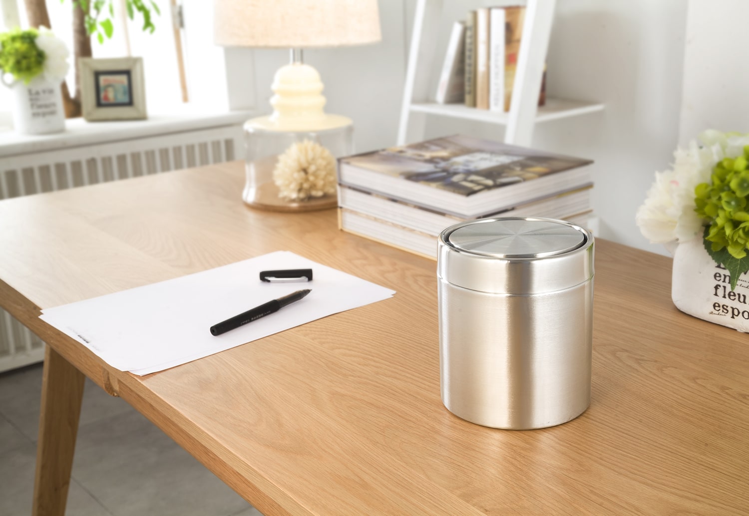 Fandy Table Thùng rác 1,5L Inox mờ