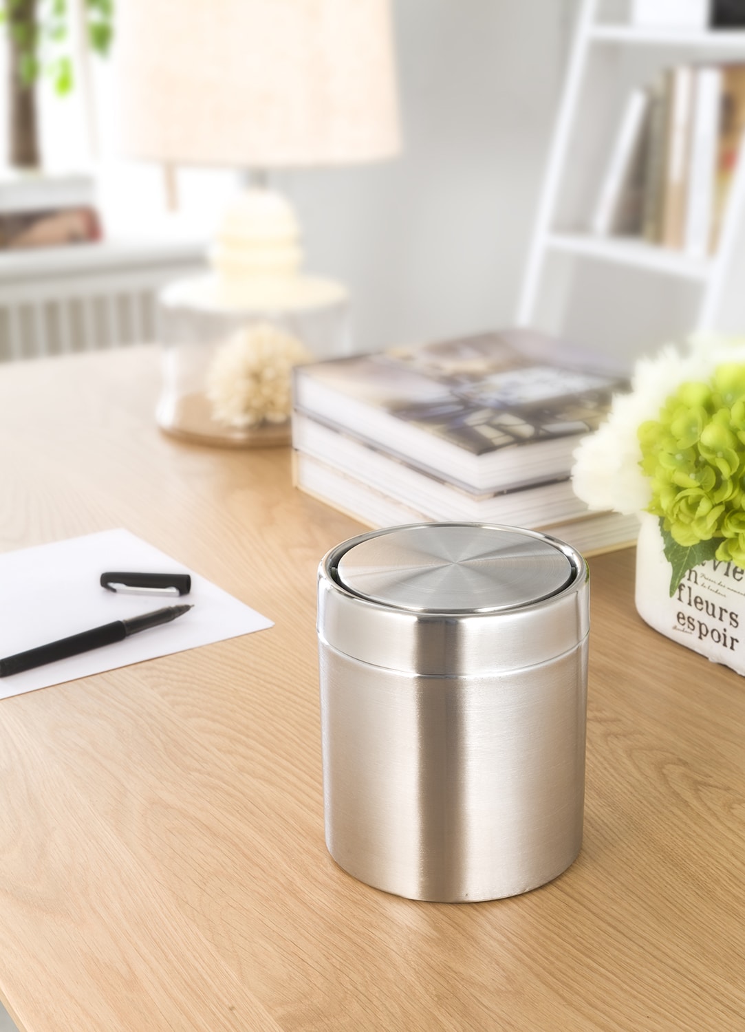 Fandy Table Thùng rác 1,5L Inox mờ