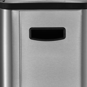 Ecoslim Thùng rác phân loại đạp chân 20+20L Inox mờ