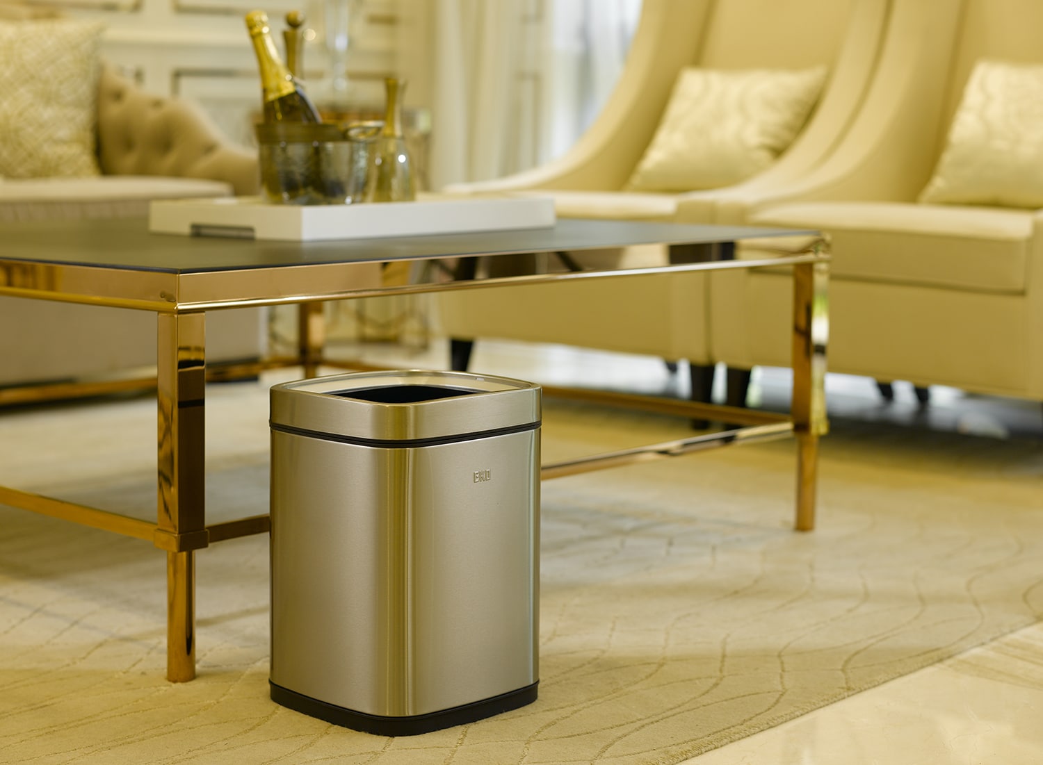 Laguna Thùng rác 9L Inox mờ