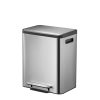 EcoCasa Thùng rác đạp chân 30L Inox mờ