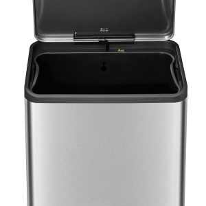 EcoCasa Thùng rác đạp chân 30L Inox mờ