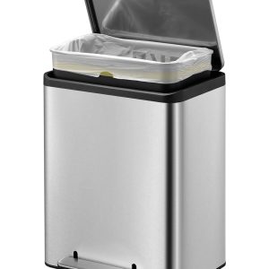 EcoCasa Thùng rác đạp chân 30L Inox mờ
