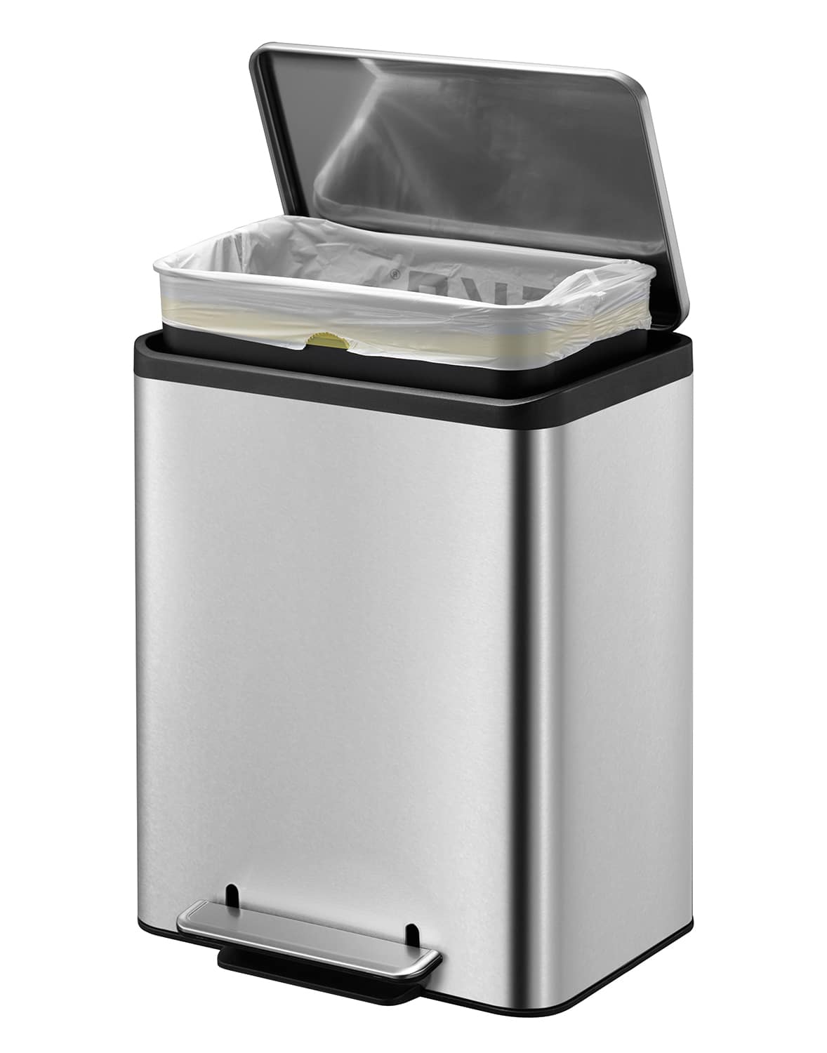 EcoCasa Thùng rác đạp chân 30L Inox mờ