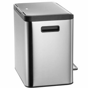EcoCasa Thùng rác đạp chân 30L Inox mờ