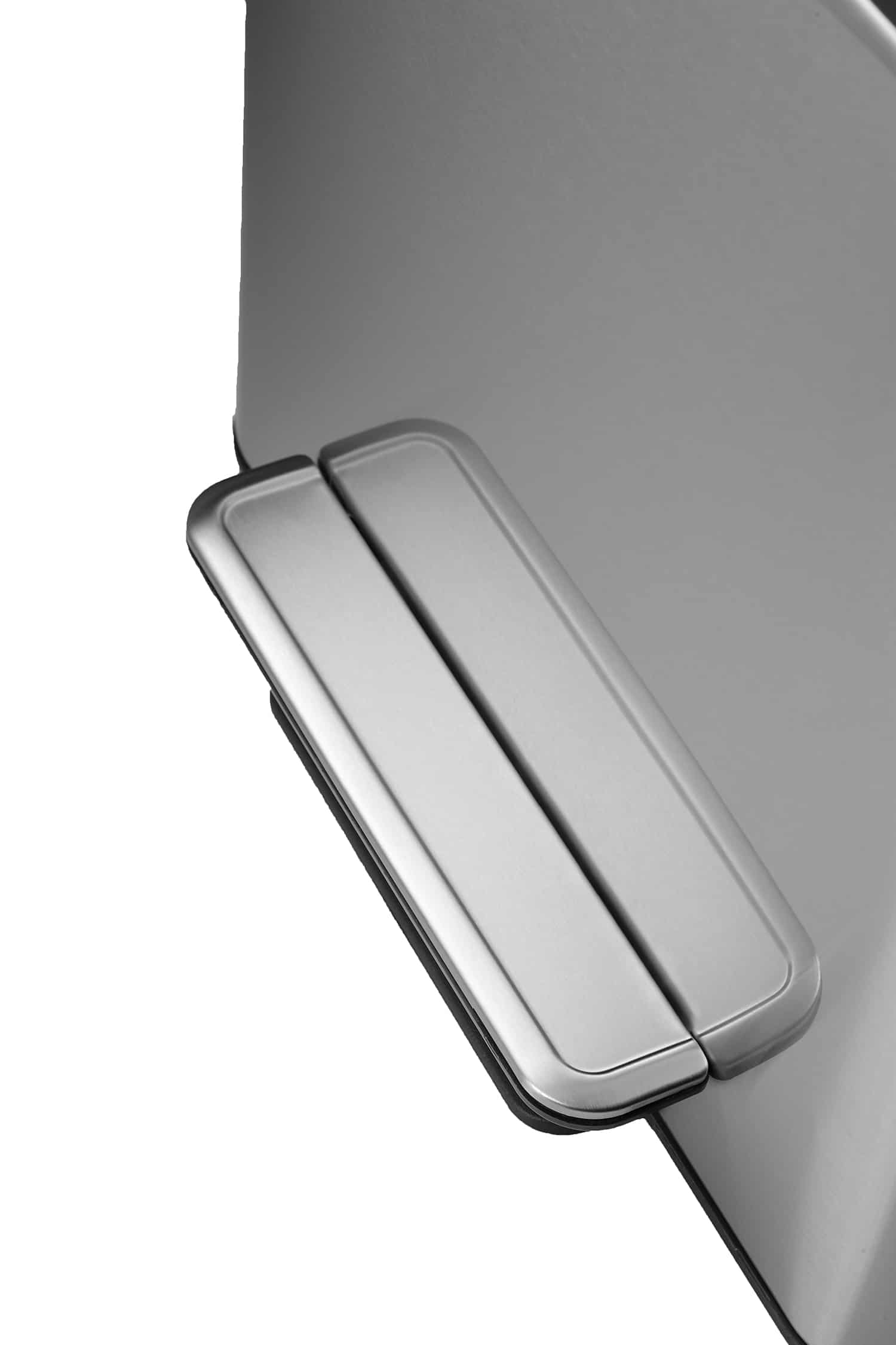 EcoCasa Thùng rác phân loại đạp chân 15+15L Inox mờ
