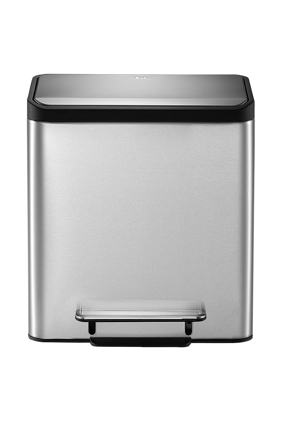 EcoCasa Thùng rác phân loại đạp chân 15+15L Inox mờ