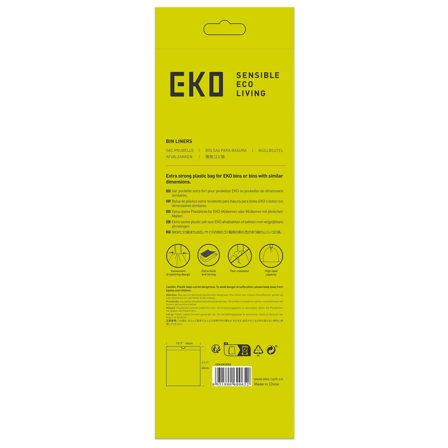 Drawstring Túi rác type B 7-10L Trắng