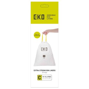 Drawstring Túi rác type C 10-15L Trắng