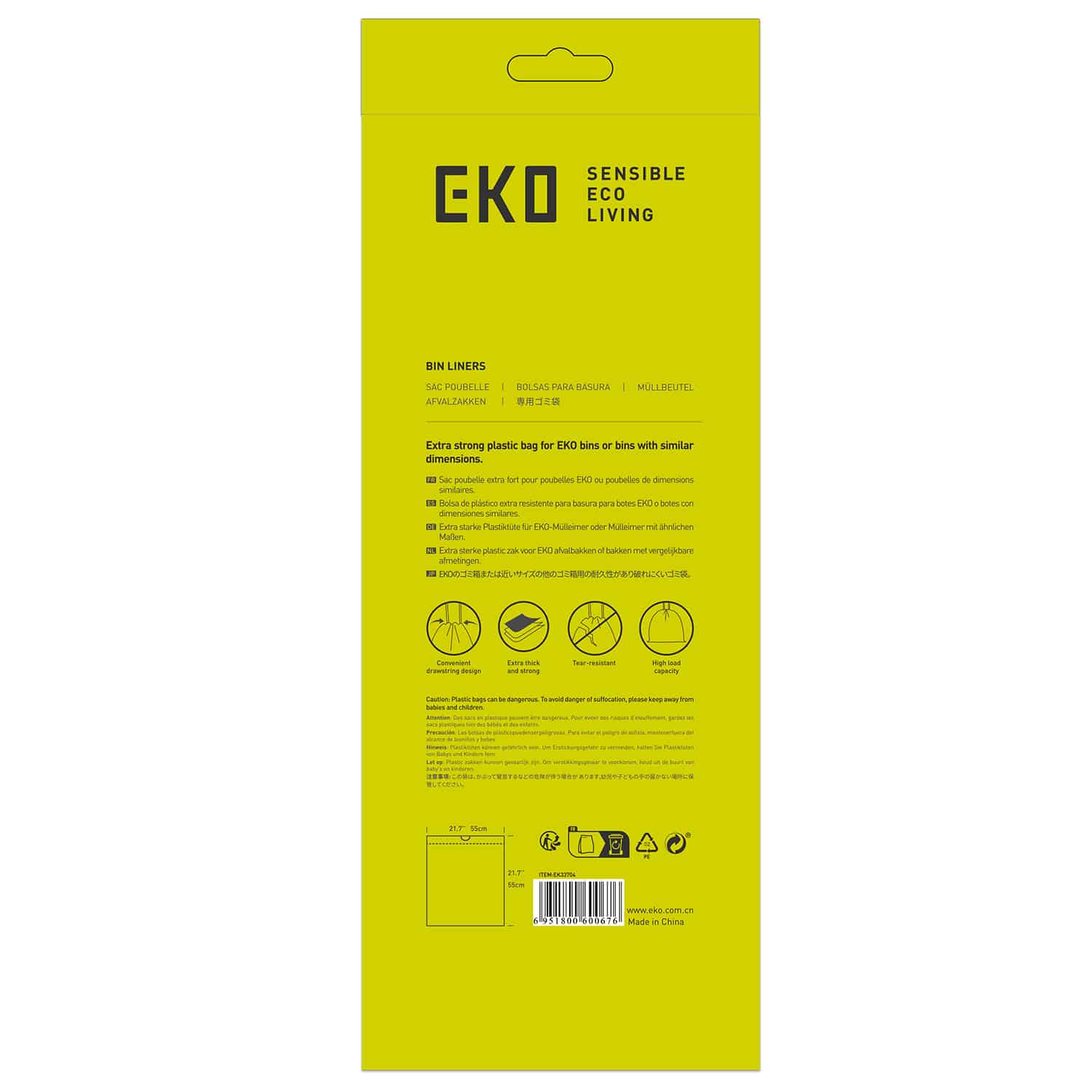 Drawstring Túi rác type D 18-21L Trắng