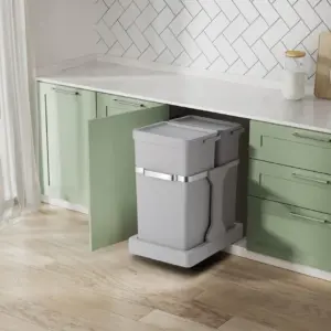 Thùng rác âm tủ EKO Deco 20L + 15L – Xám
