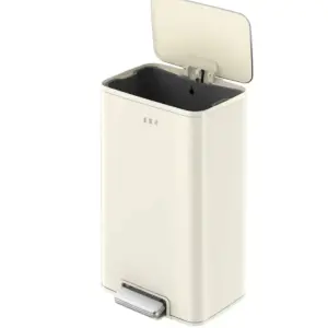 Thùng rác đạp chân EKO Marina 30L – Trắng kem