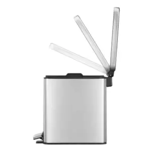 Thùng rác đạp chân EKO Stella Slim 6L – Inox mờ