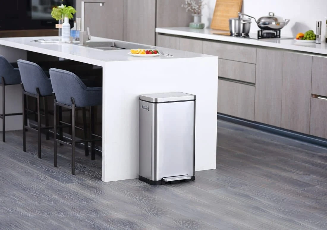 Thùng rác đạp chân EKO X-Cube 30L – Inox mờ