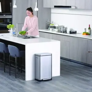 Thùng rác đạp chân EKO X-Cube 30L – Inox mờ