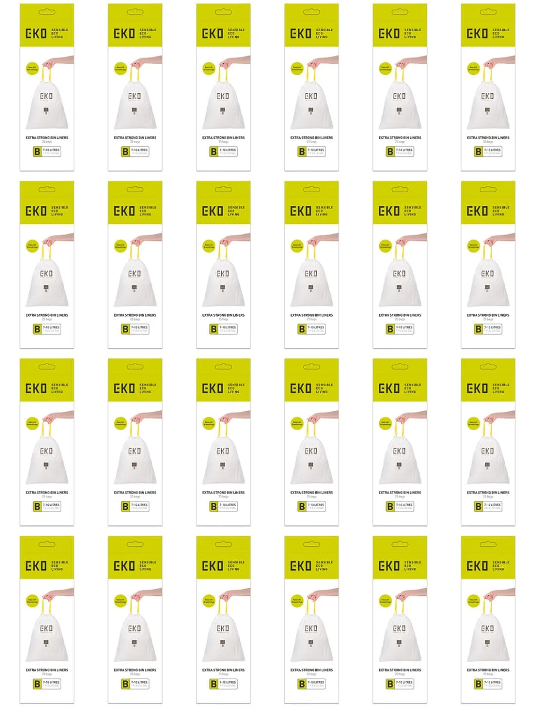 Túi rác dây rút EKO Type B 7–10 L – 25 túi/cuộn