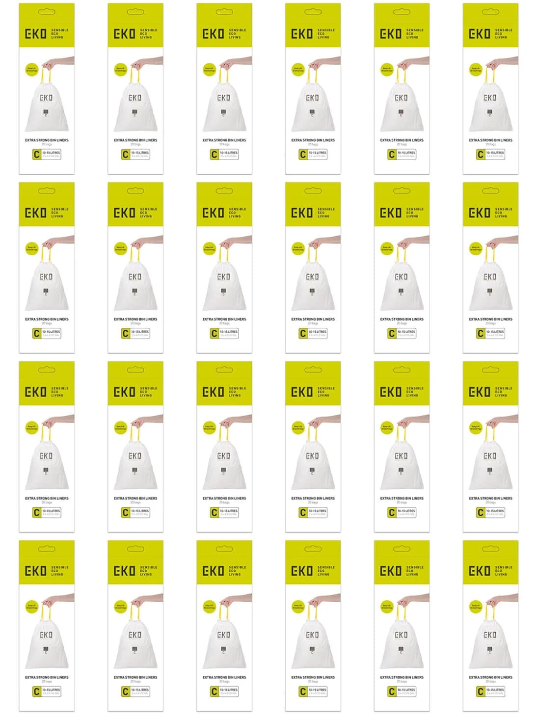 Túi rác dây rút EKO Type C 10–15 L – 20 túi/cuộn