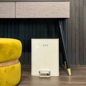 Thùng rác đạp chân EKO Marina EK9161MP-11L-VNS màu kem