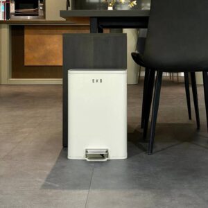 Thùng rác đạp chân EKO Marina EK9161MP-15L-VNS màu kem 2026
