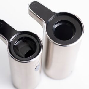 Góc nhìn từ trên của bình xà phòng EKO Aroma inox bạc